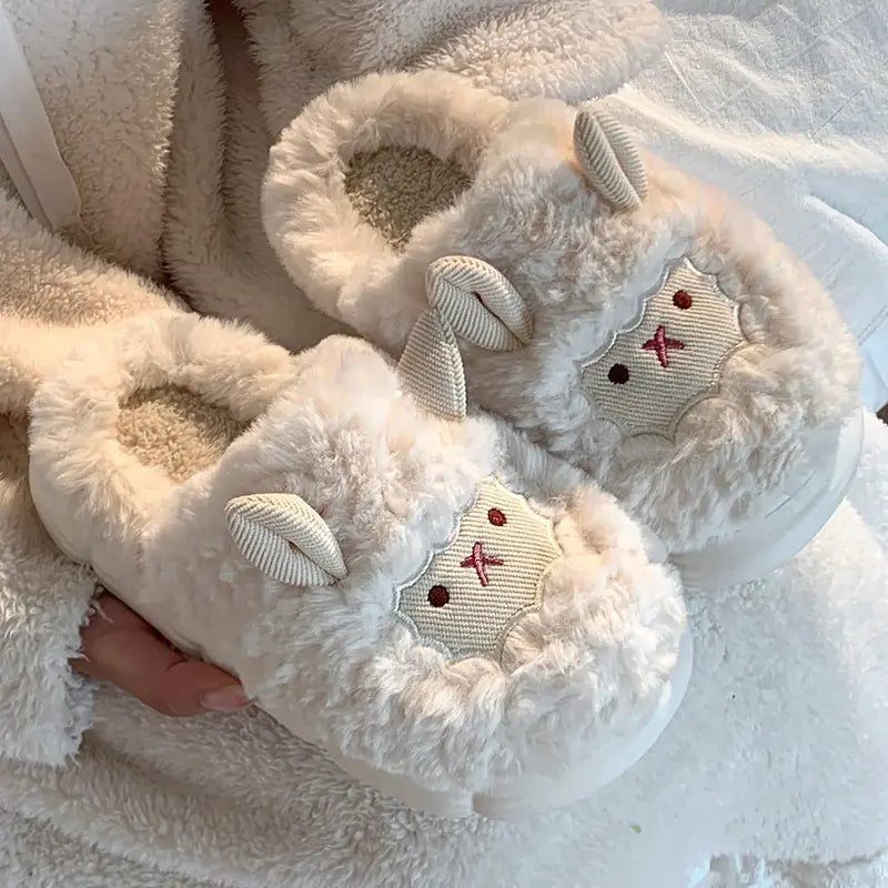 Cute Sheep Cotton Slippers
