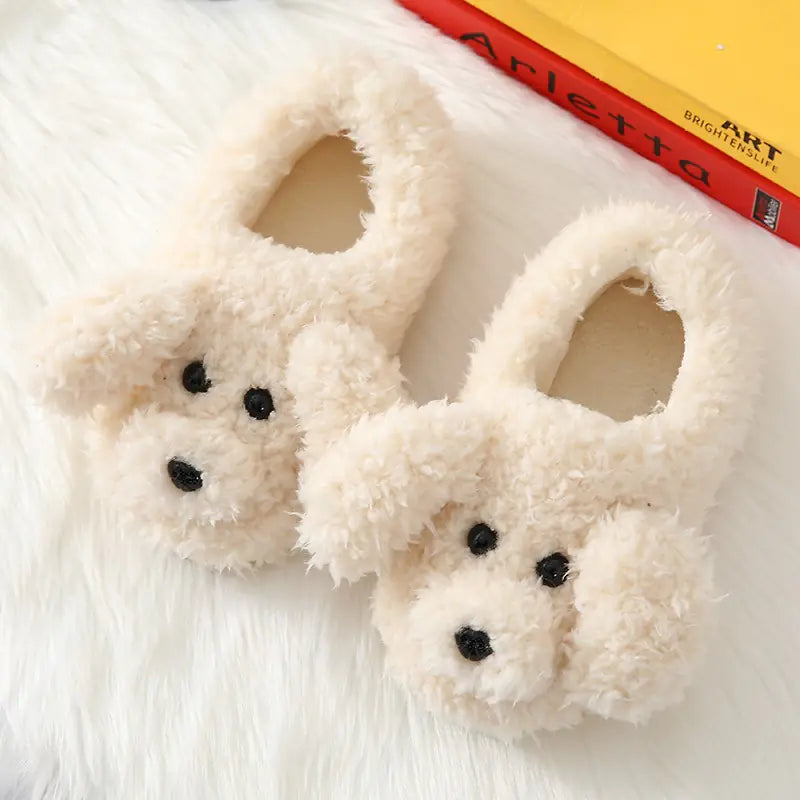 Fleece-Lined Dog Indoor Slippers