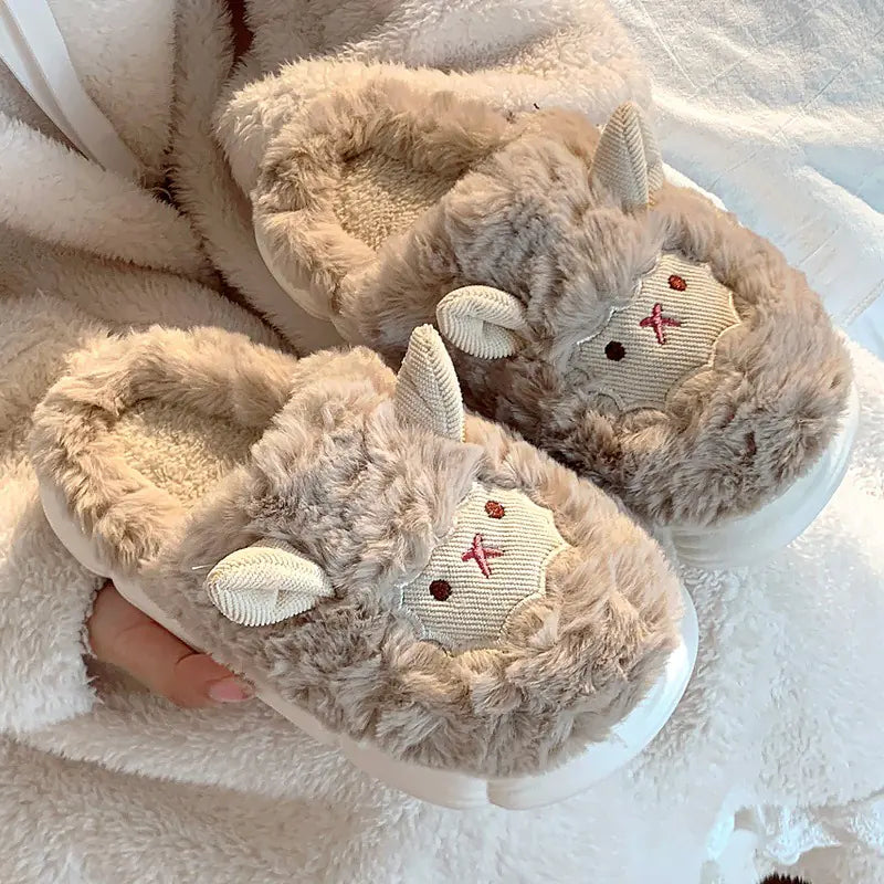 Cute Sheep Cotton Slippers