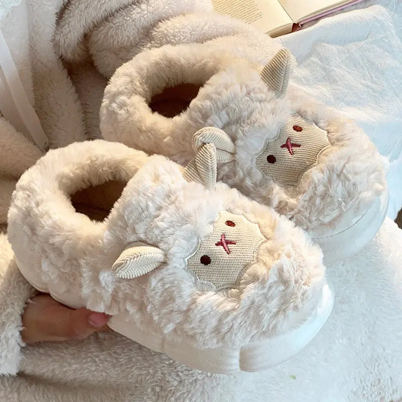 Cute Sheep Cotton Slippers
